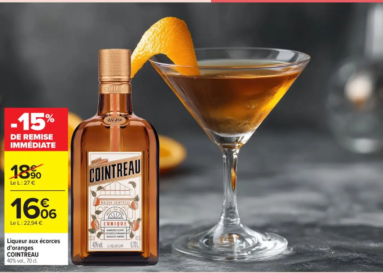 Liqueur aux écorces d'oranges COINTREAU