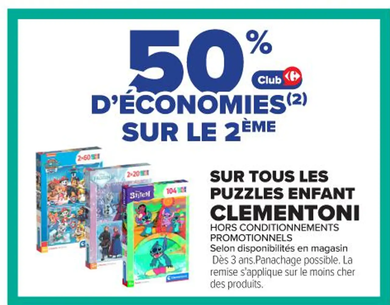 SUR TOUS LES PUZZLES ENFANT