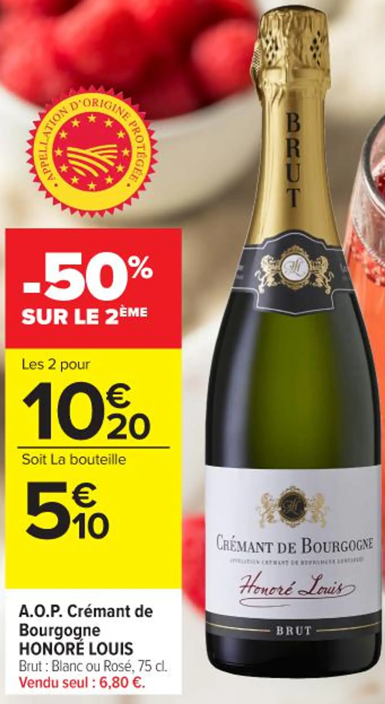 A.O.P. Crémant de Bourgogne HONORÉ LOUIS