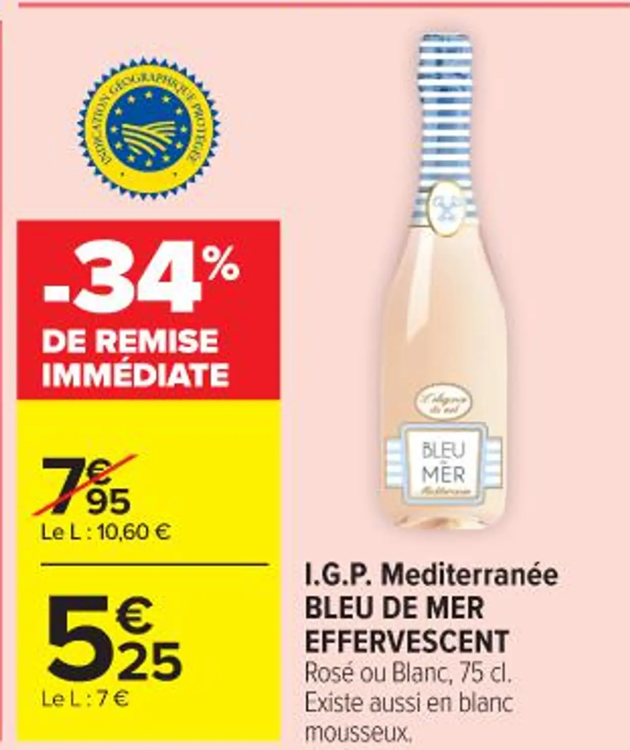 I.G.P. Mediterranée BLEU DE MER EFFERVESCENT