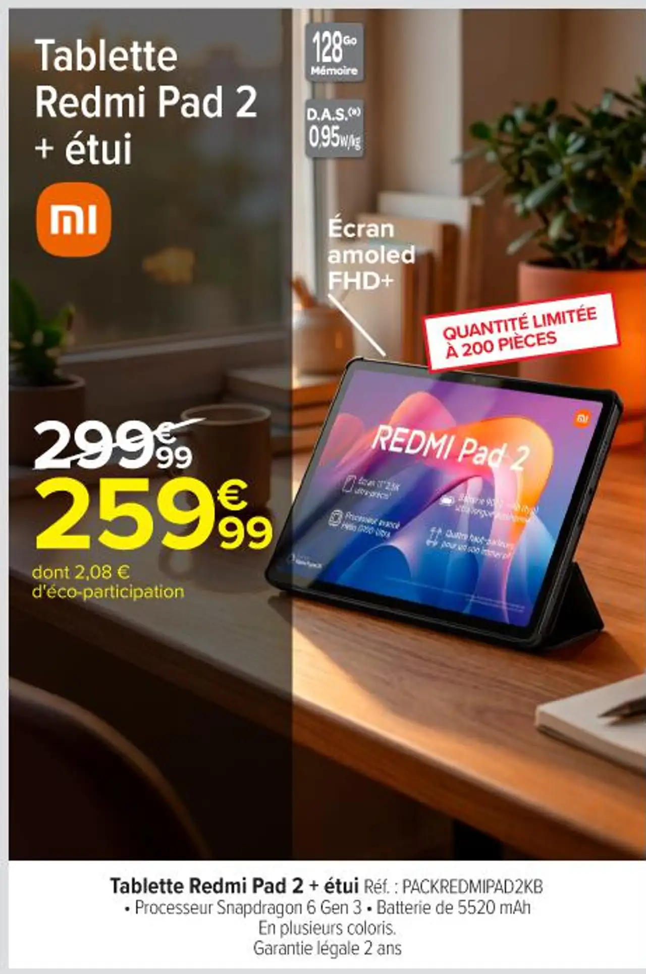 Tablette Redmi Pad 2 + étui Xiaomi