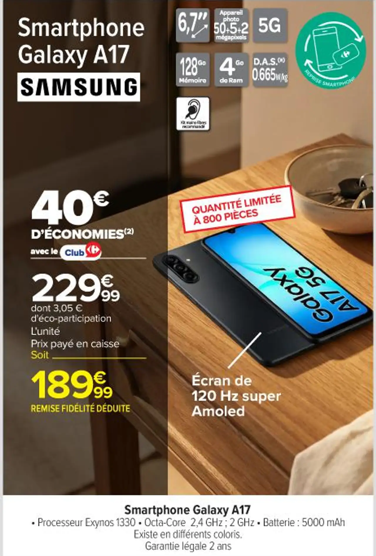 Smartphone Galaxy A17 SAMSUNG
