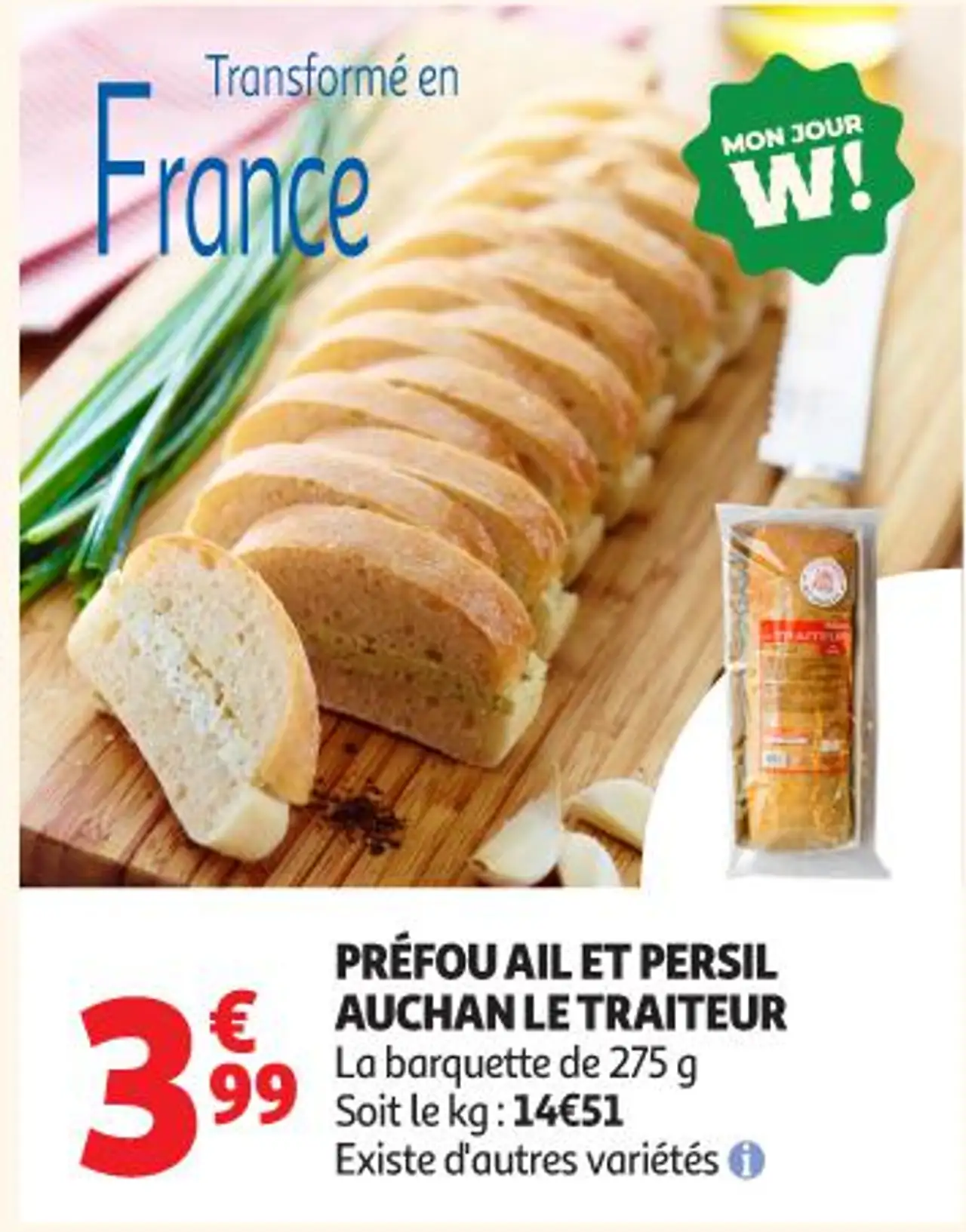 PRÉFOU AIL ET PERSIL AUCHAN LE TRAITEUR