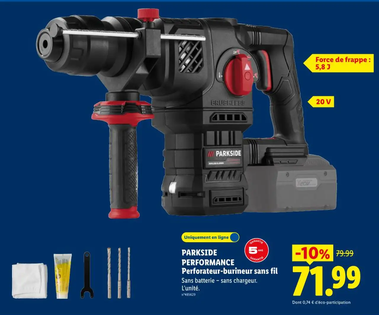 PARKSIDE PERFORMANCE Perforateur-burineur sans fil