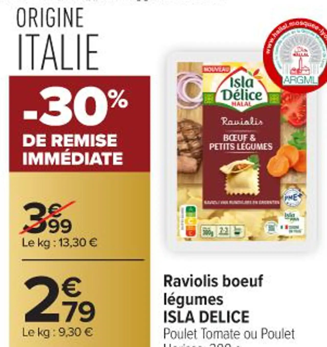 Raviolis boeuf légumes