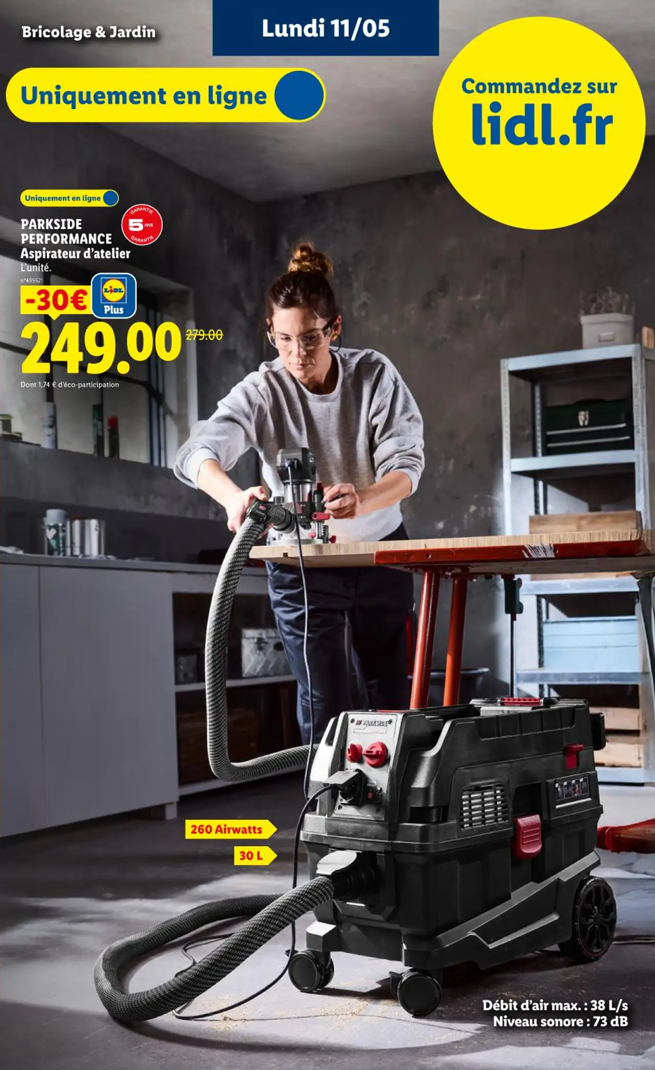 PARKSIDE PERFORMANCE Aspirateur d'atelier