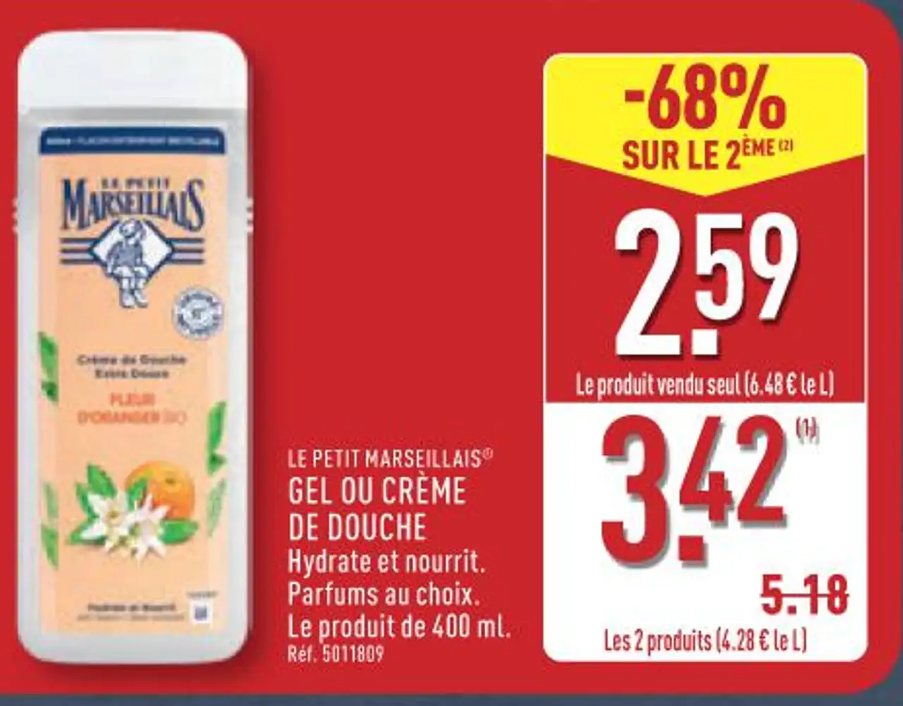LE PETIT MARSEILLAIS® GEL OU CRÈME DE DOUCHE