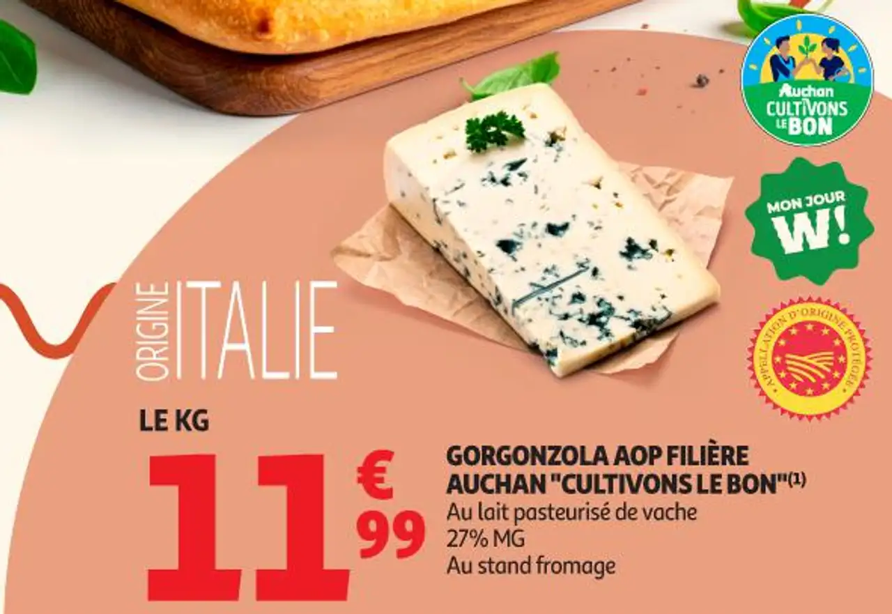 GORGONZOLA AOP FILIÈRE AUCHAN "CULTIVONS LE BON"(1)