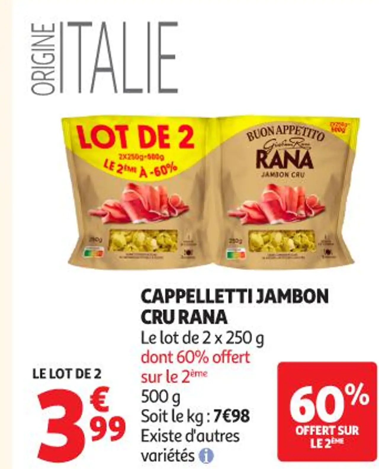 CAPPELLETTI JAMBON CRU RANA