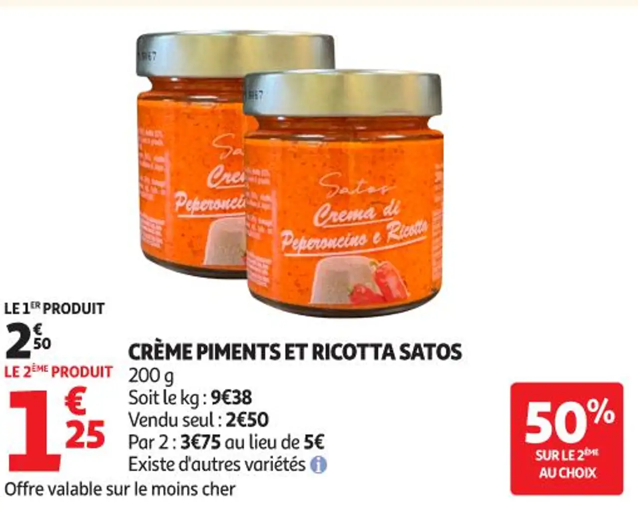 CRÈME PIMENTS ET RICOTTA SATOS