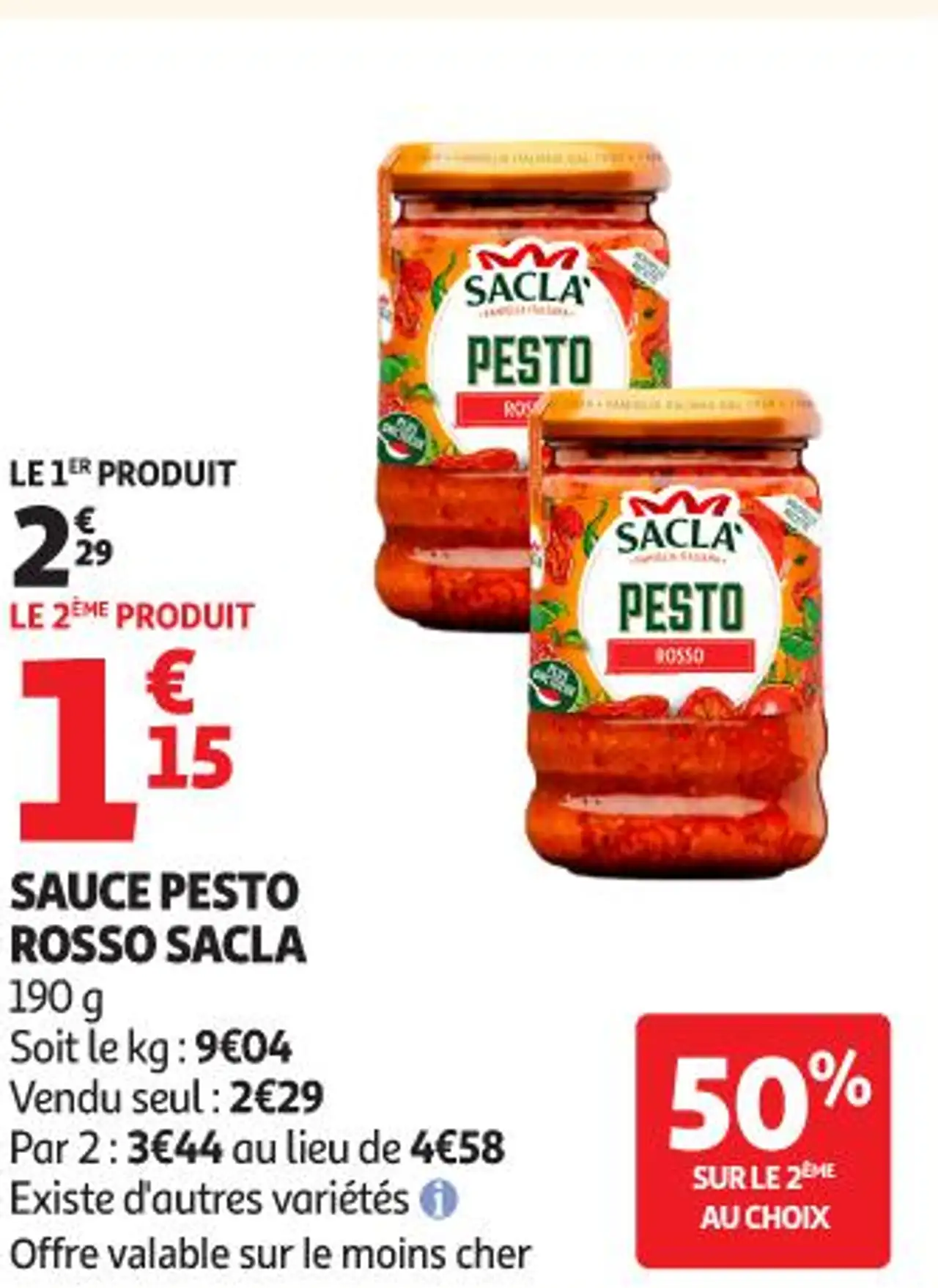 SAUCE PESTO ROSSO SACLA
