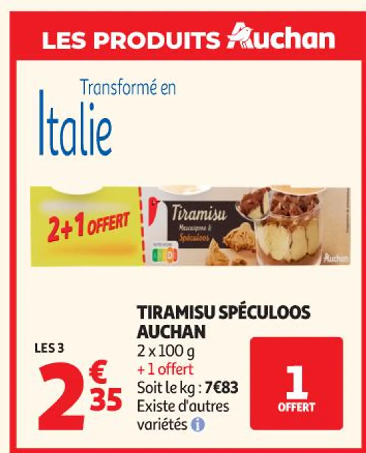 TIRAMISU SPÉCULOOS AUCHAN