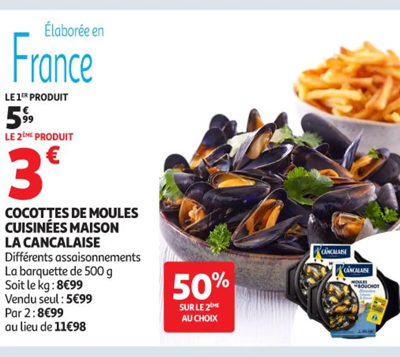 COCOTTES DE MOULES CUISINÉES MAISON LA CANCALAISE