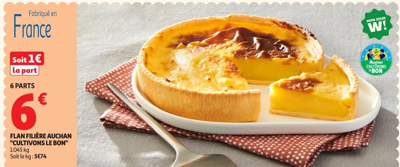 FLAN FILIÈRE AUCHAN "CULTIVONS LE BON"