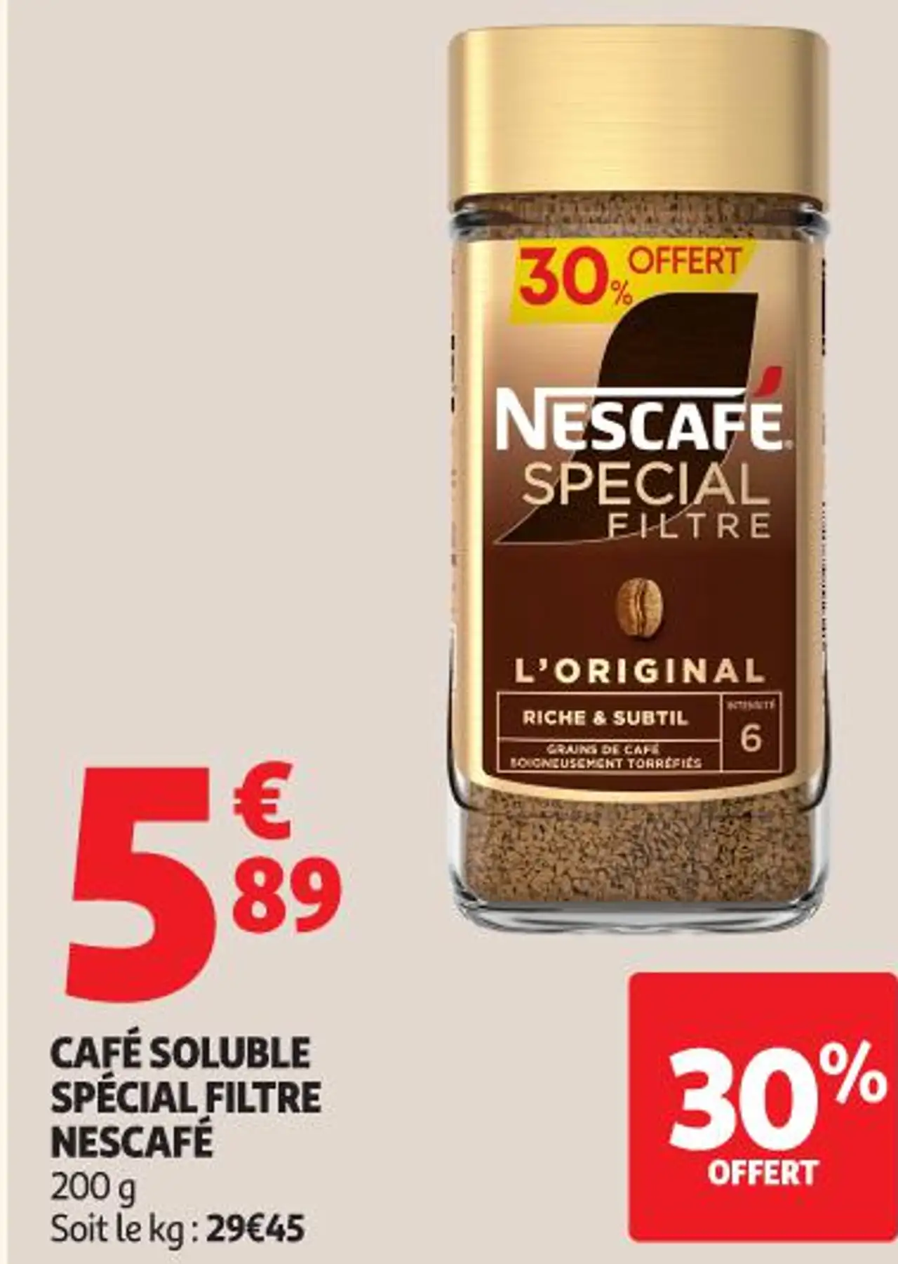 CAFÉ SOLUBLE SPÉCIAL FILTRE NESCAFÉ