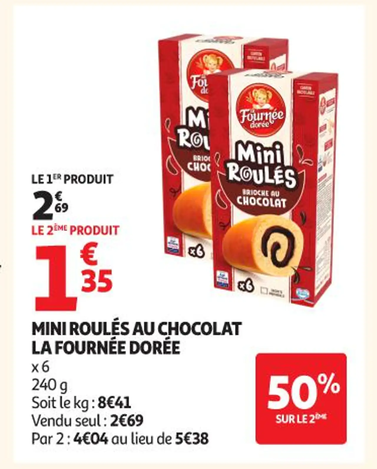 MINI ROULÉS AU CHOCOLAT LA FOURNÉE DORÉE