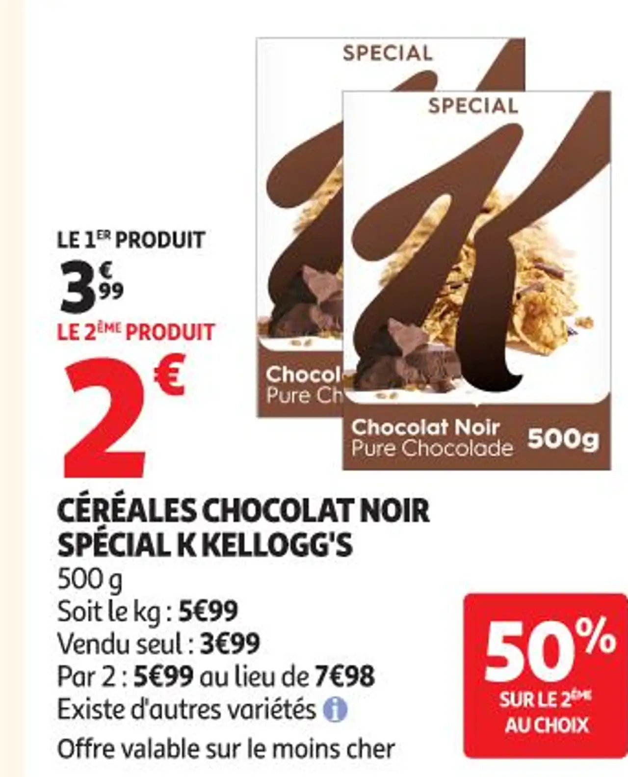 CÉRÉALES CHOCOLAT NOIR SPÉCIAL K KELLOGG'S