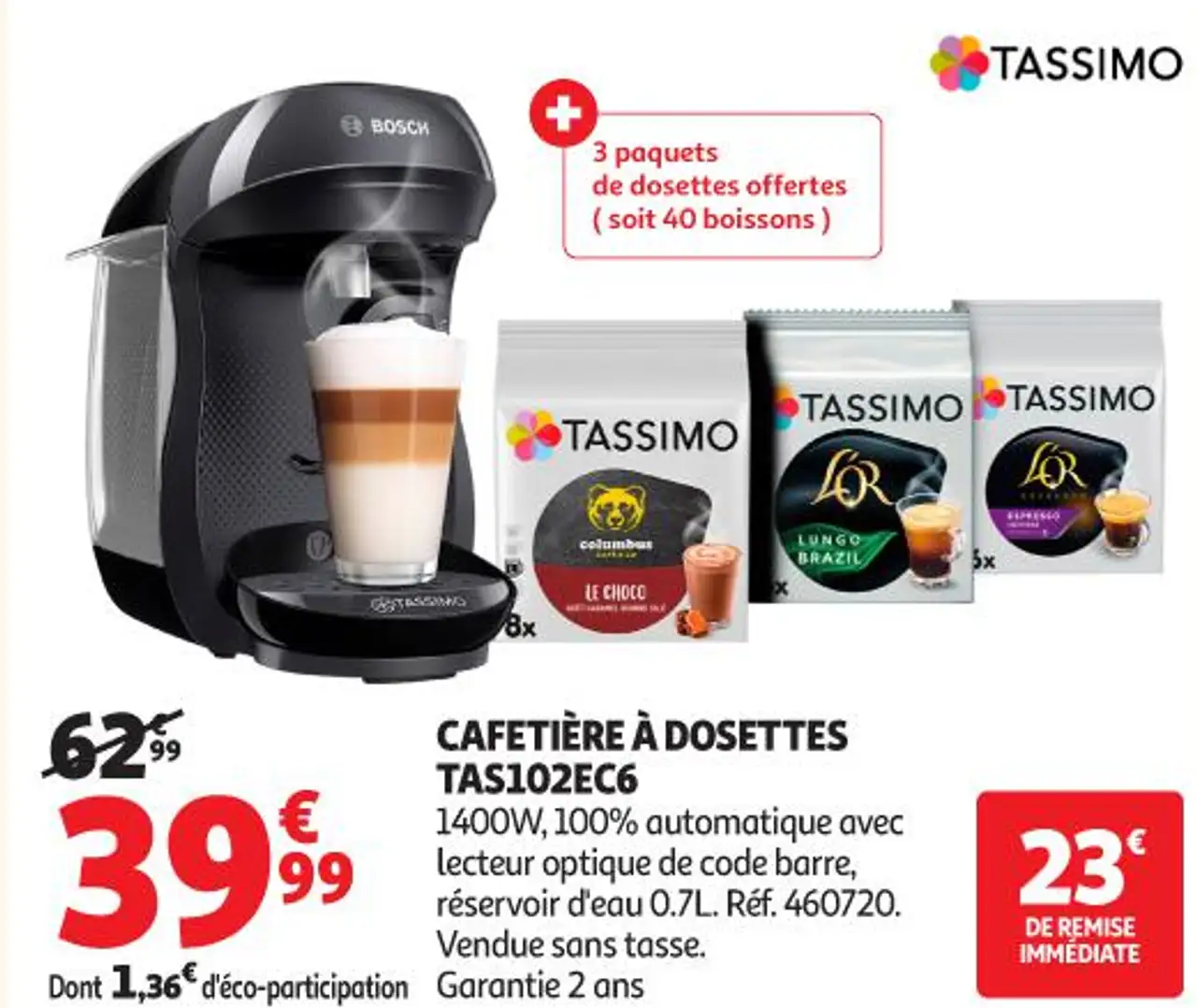 CAFETIÈRE À DOSETTES TAS102EC6