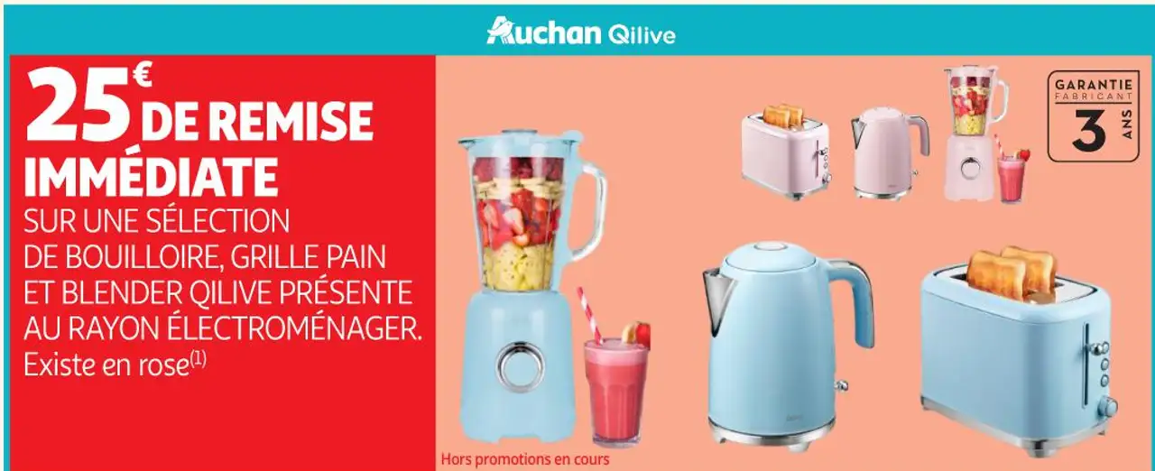 SÉLECTION DE BOUILLOIRE , GRILLE PAIN ET BLENDER QILIVE