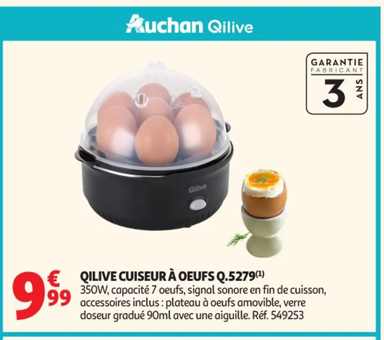 QILIVE CUISEUR À OEUFS Q.5279