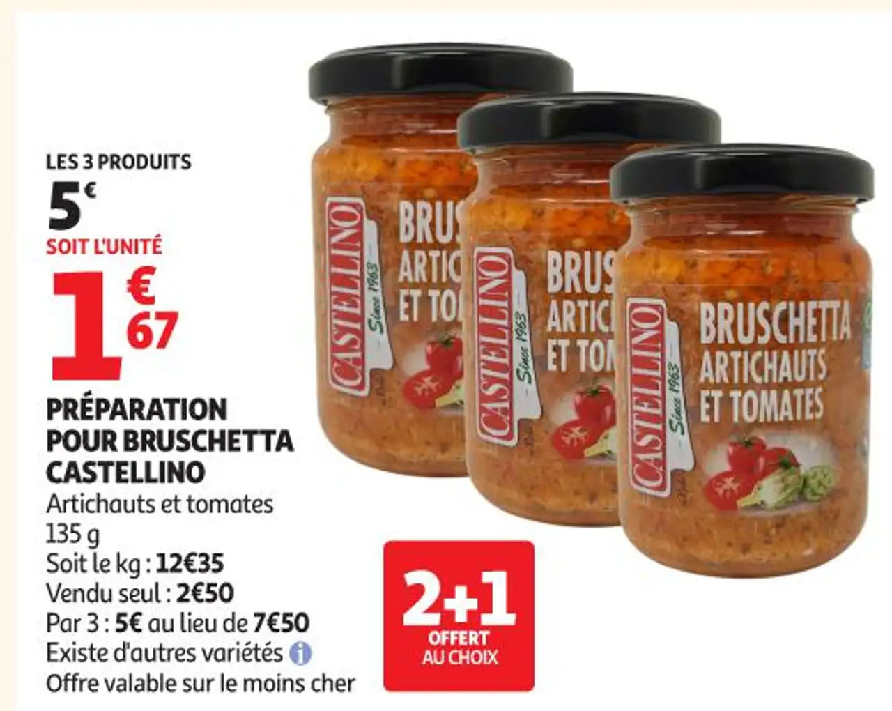 PRÉPARATION POUR BRUSCHETTA CASTELLINO Artichauts et tomates