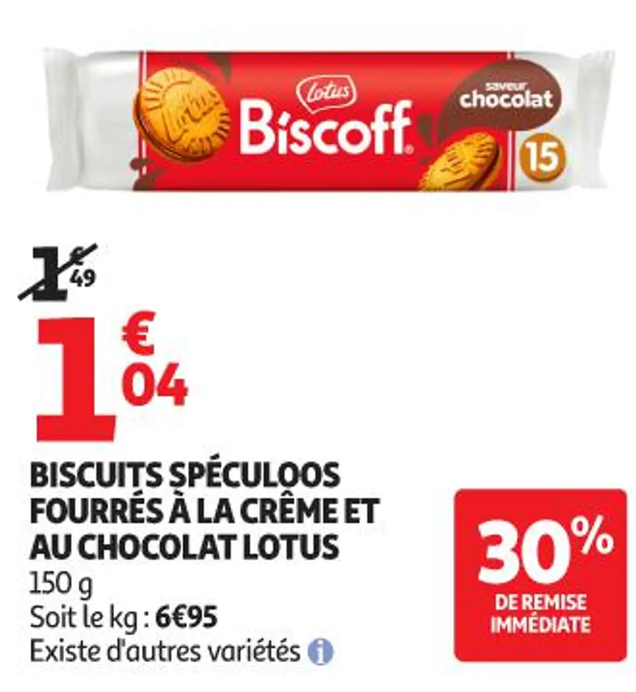 BISCUITS SPÉCULOOS FOURRÉS À LA CRÈME ET AU CHOCOLAT LOTUS
