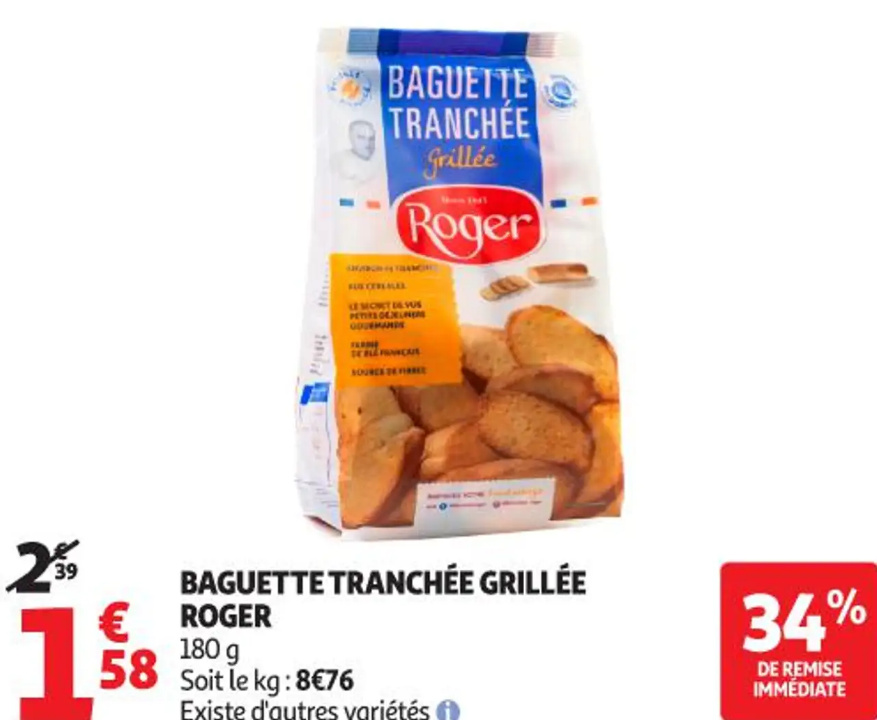 BAGUETTE TRANCHÉE GRILLÉE ROGER