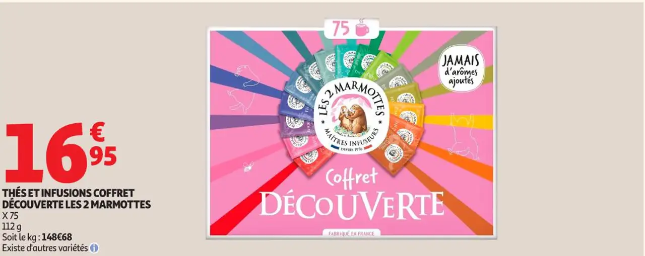 THÉS ET INFUSIONS COFFRET DÉCOUVERTE LES 2 MARMOTTES
