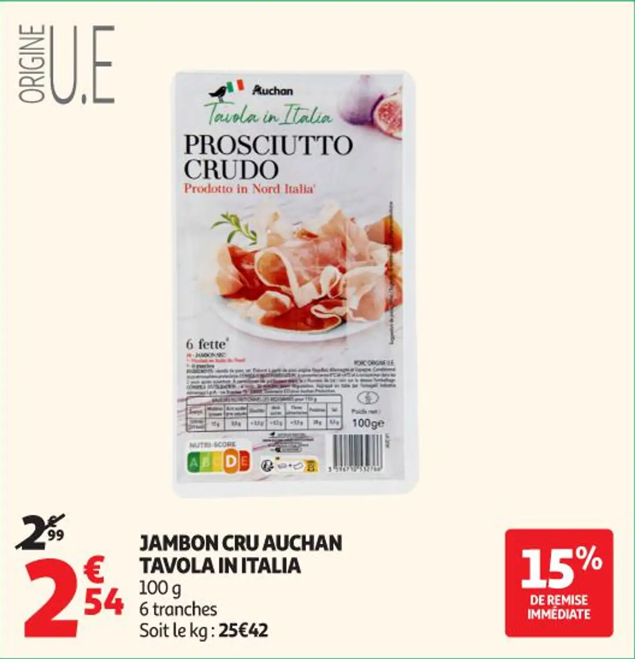 JAMBON CRU AUCHAN TAVOLA IN ITALIA