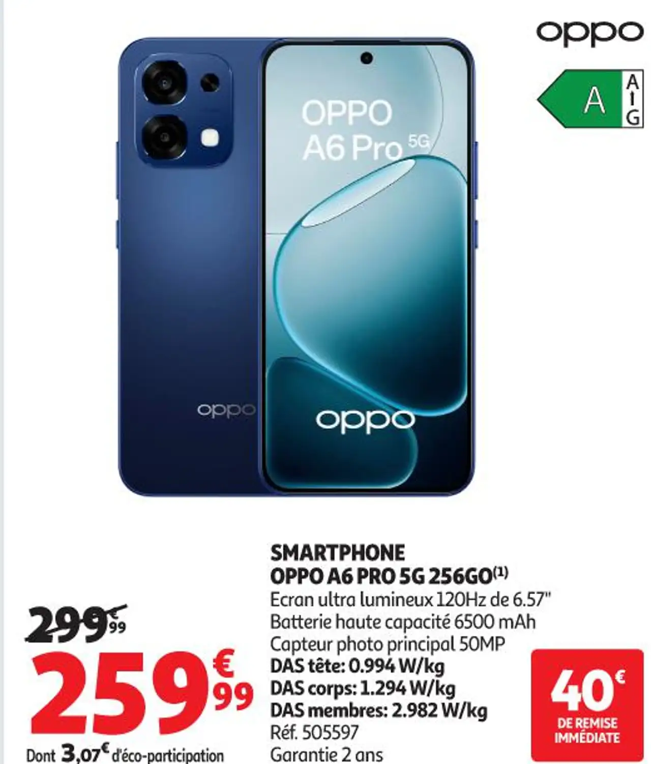 SMARTPHONE OPPO a6 pro 5G 256GO