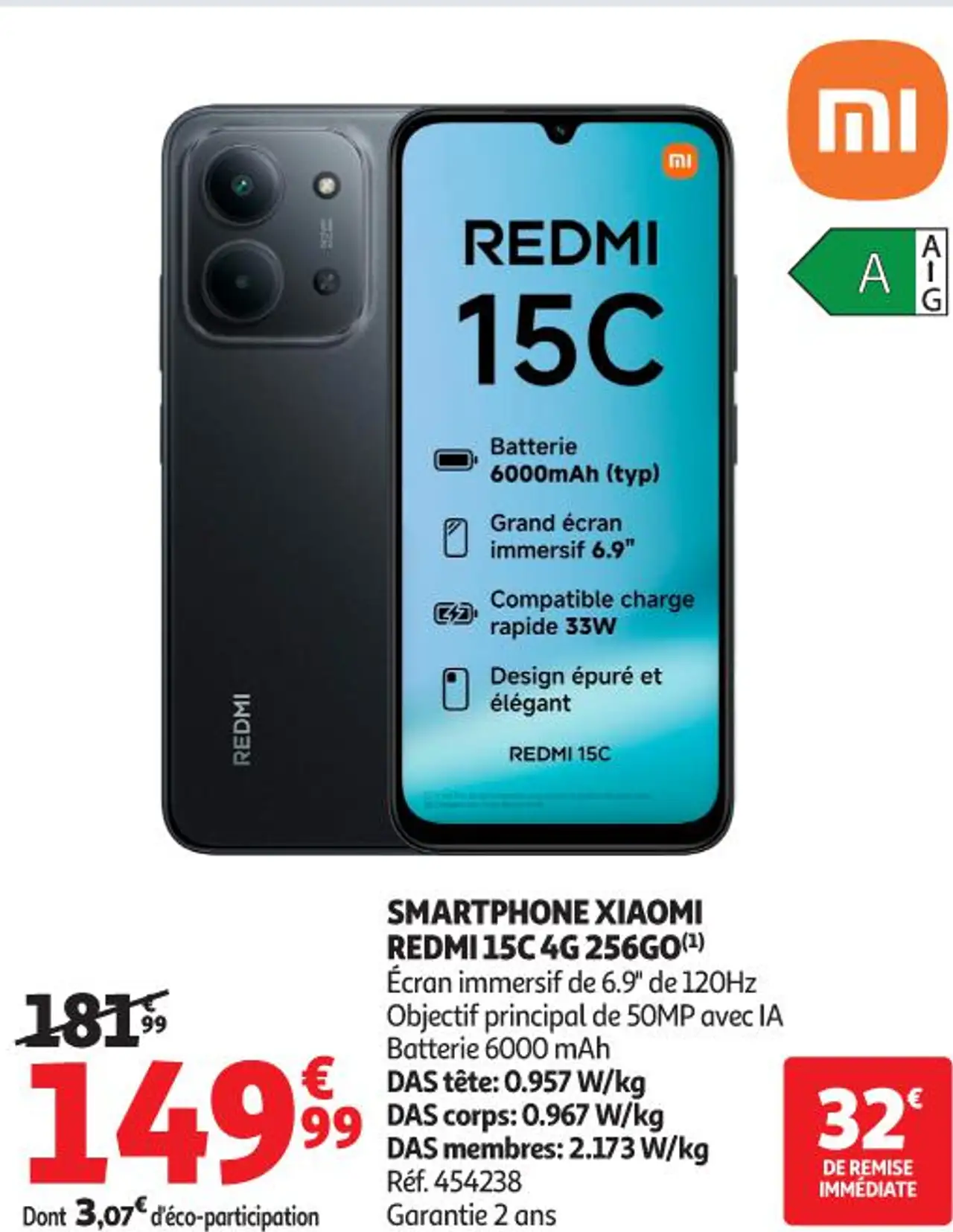 SMARTPHONE XIAOMI REDMI 15C 4G 256GO