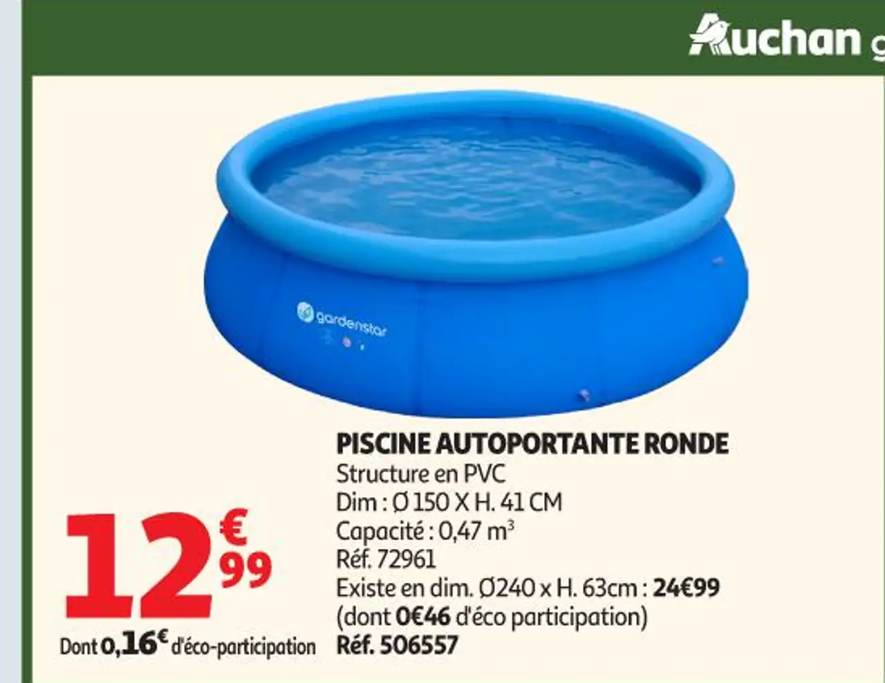 PISCINE AUTOPORTANTE RONDE
