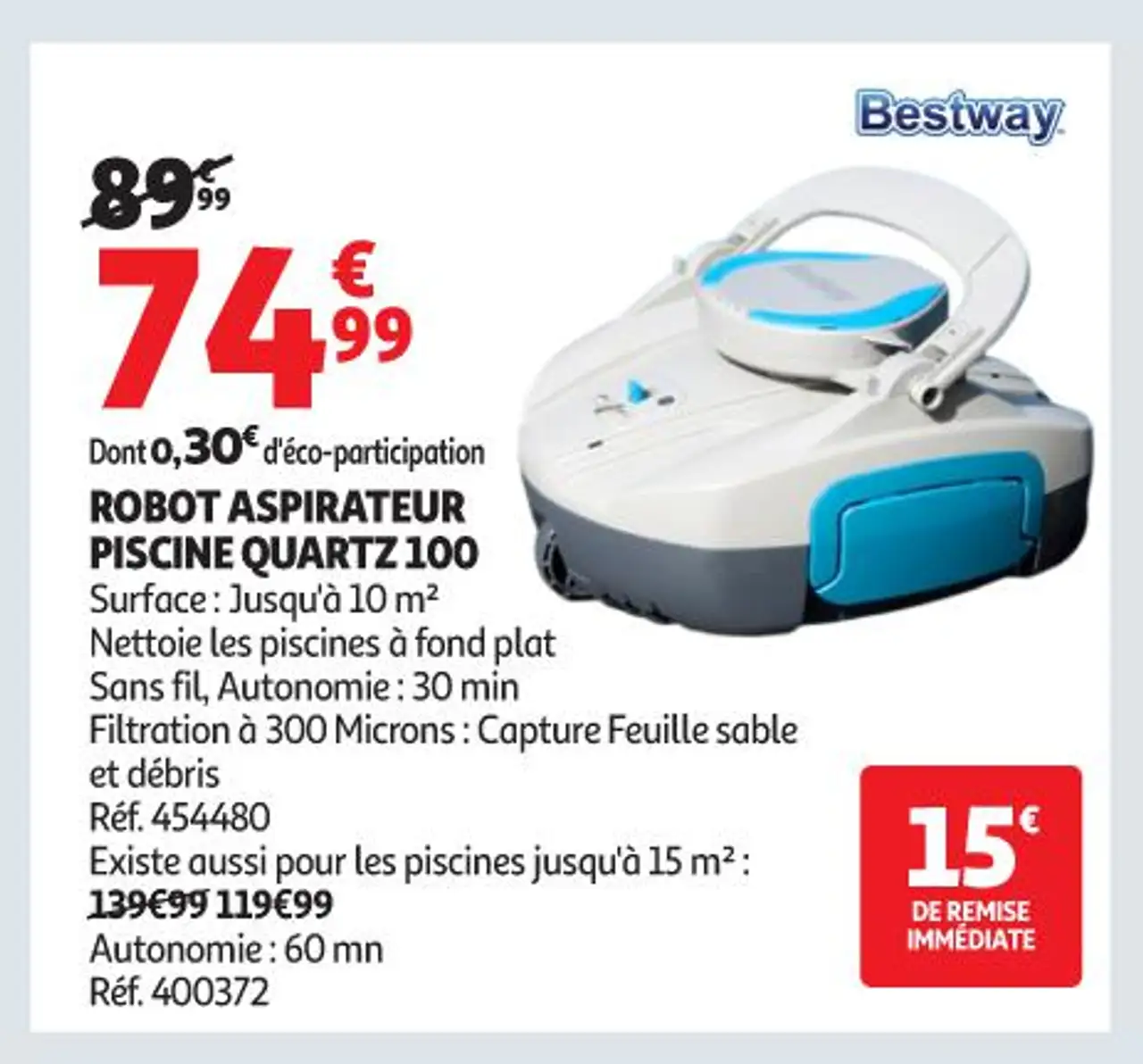 ROBOT ASPIRATEUR PISCINE QUARTZ 100