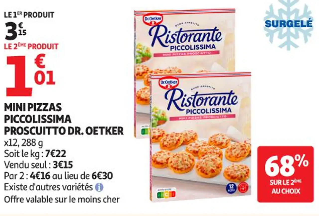 MINI PIZZAS PICCOLISSIMA PROSCUITTO DR. OETKER