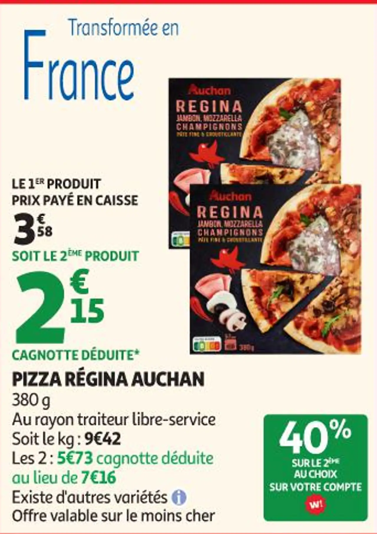 PIZZA RÉGINA AUCHAN