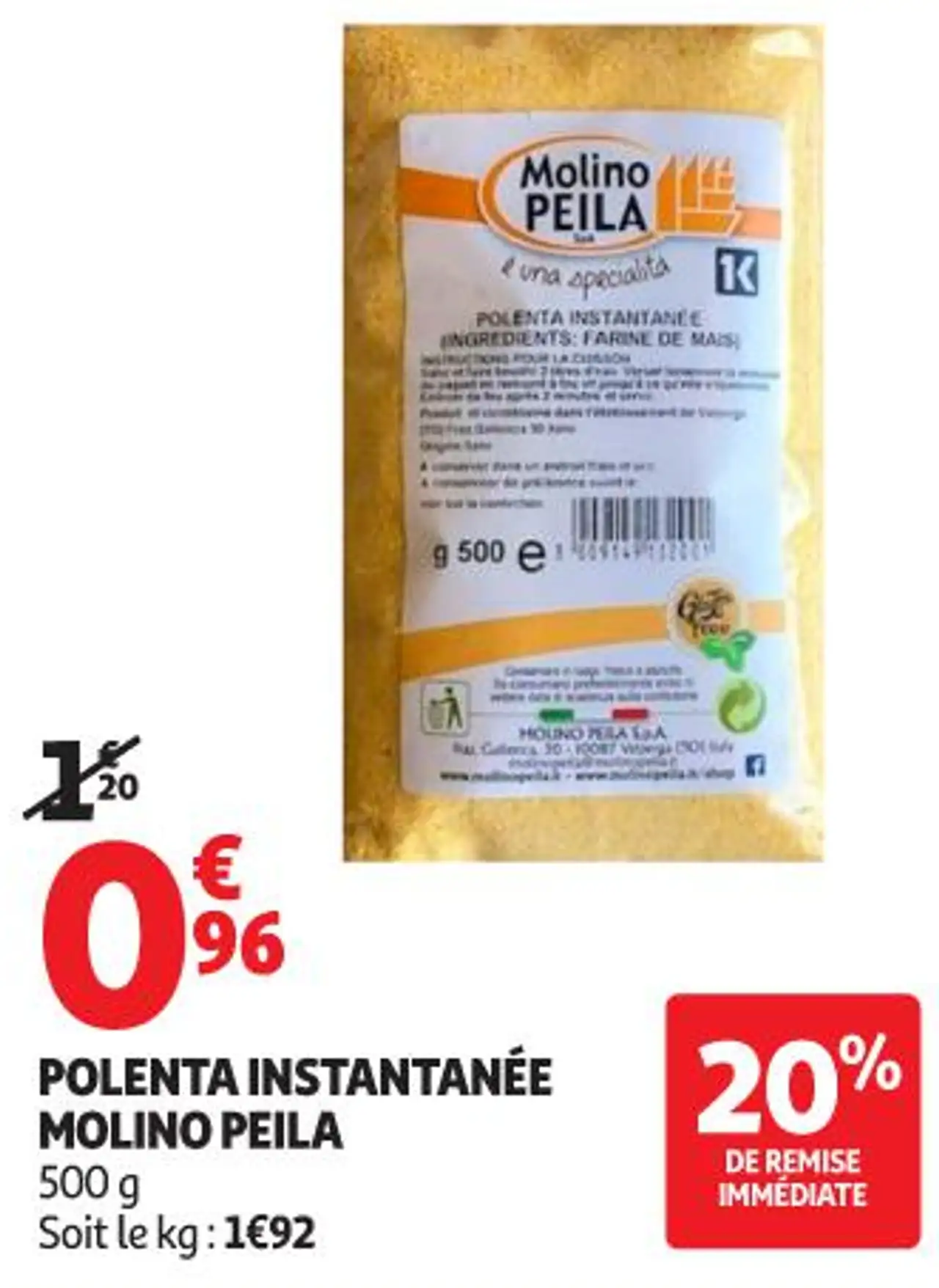 POLENTA INSTANTANÉE MOLINO PEILA 500 g