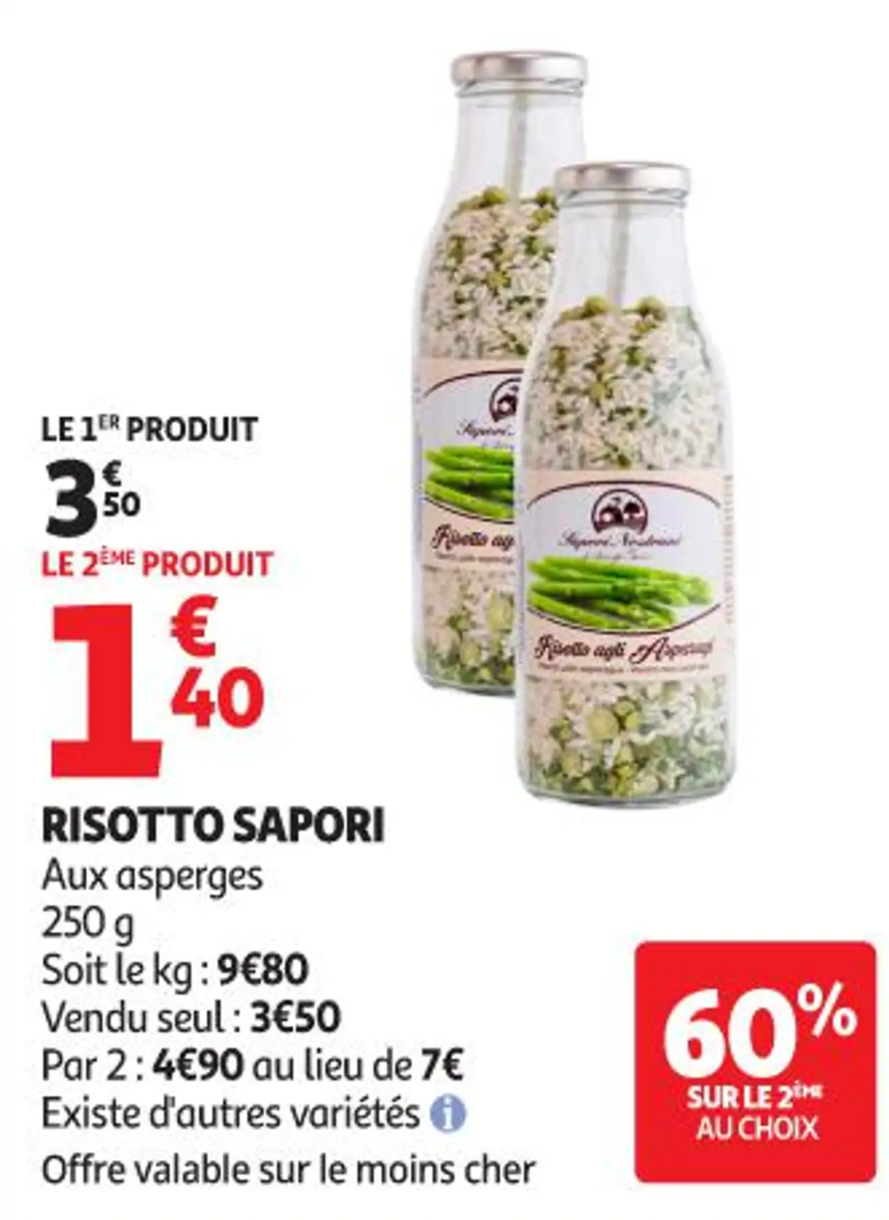 RISOTTO SAPORI Aux asperges 250 g