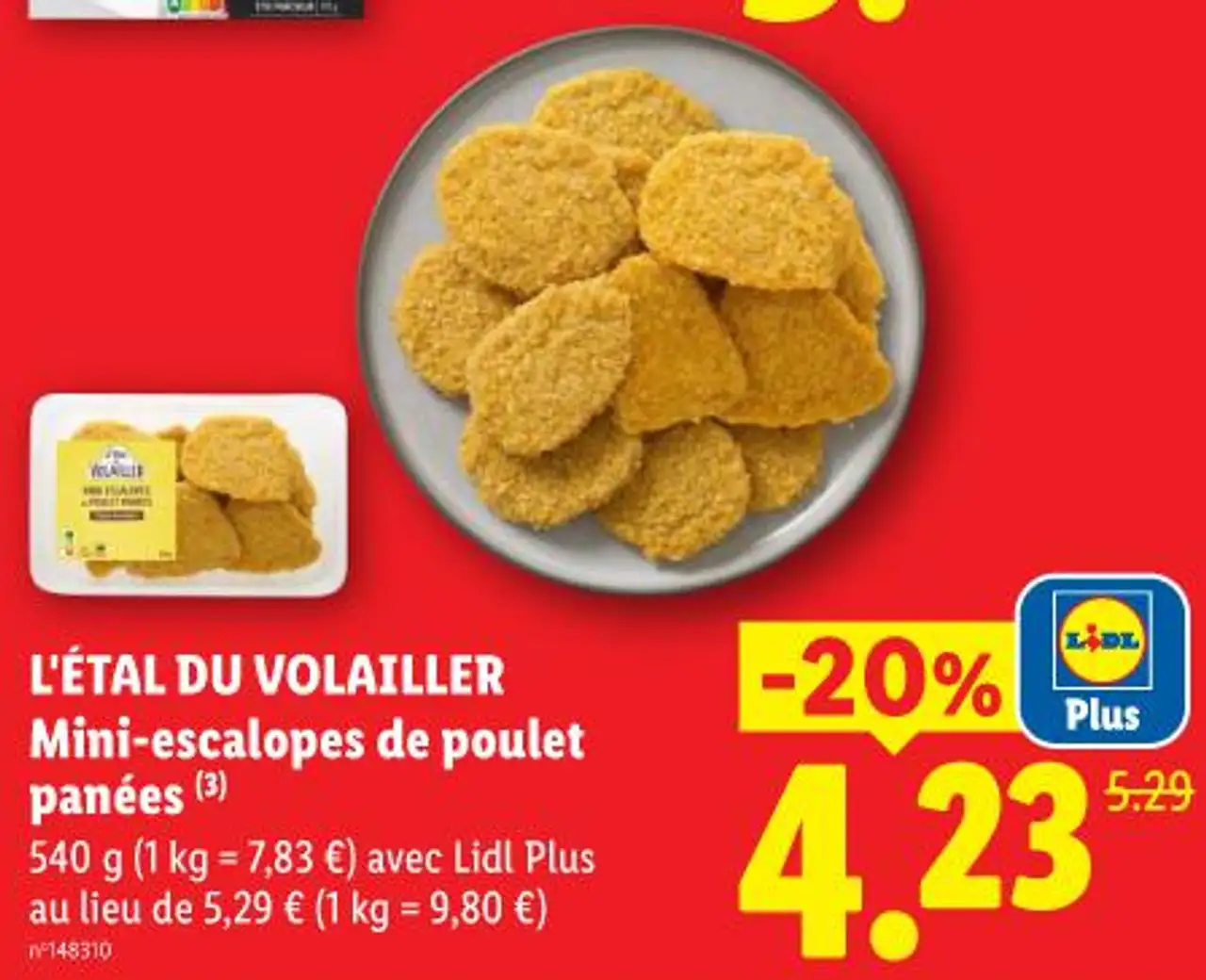 L'ÉTAL DU VOLAILLER Mini-escalopes de poulet panées