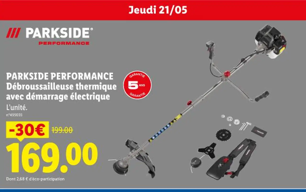 PARKSIDE PERFORMANCE Débroussailleuse thermique avec démarrage électrique