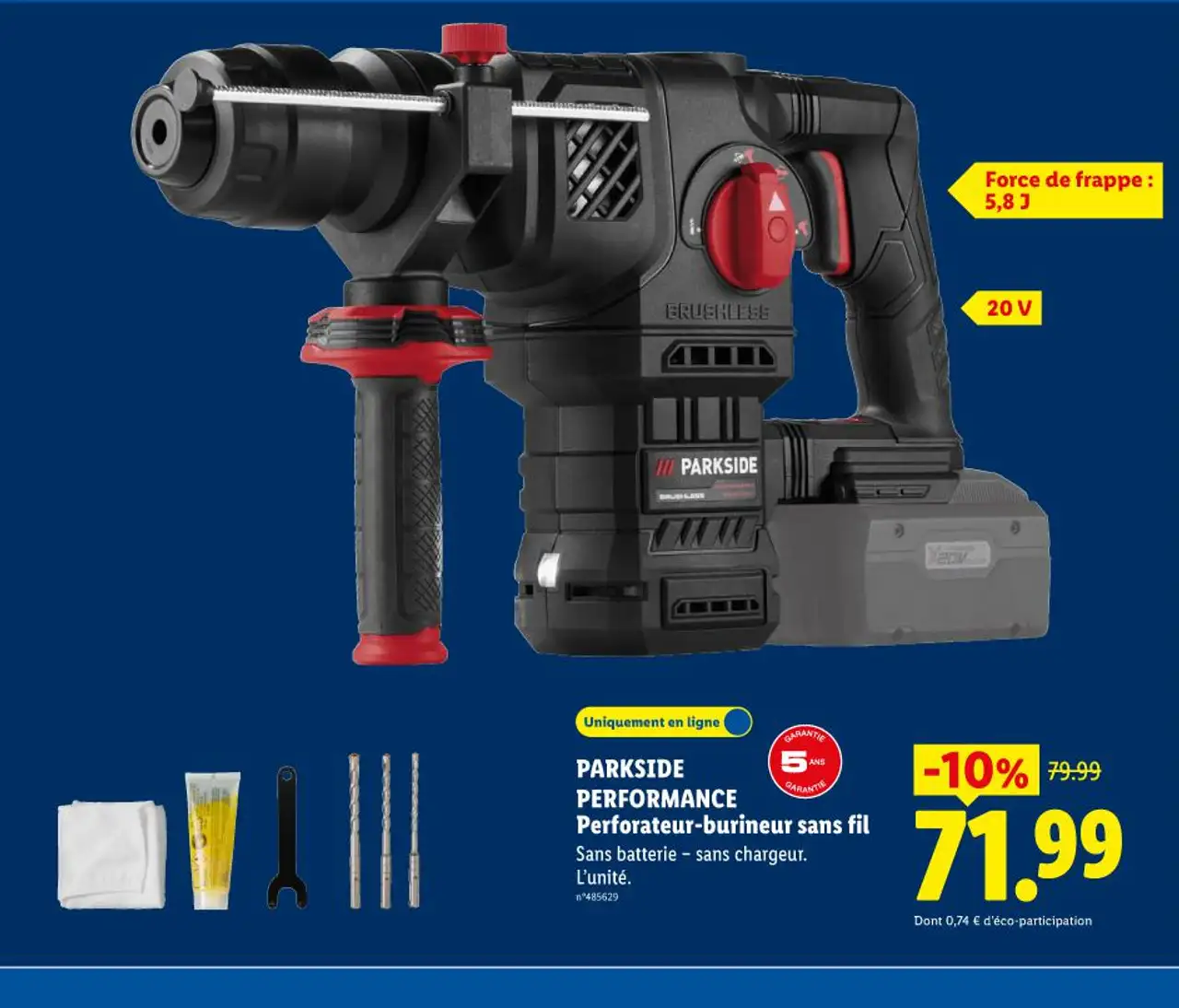 PARKSIDE PERFORMANCE Perforateur-burineur sans fil