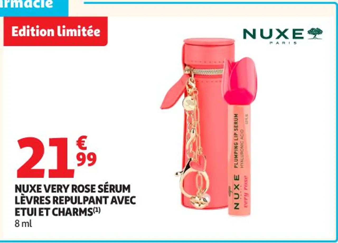 NUXE VERY ROSE SÉRUM LÈVRES REPULPANT AVEC ETUI ET CHARMS(1)