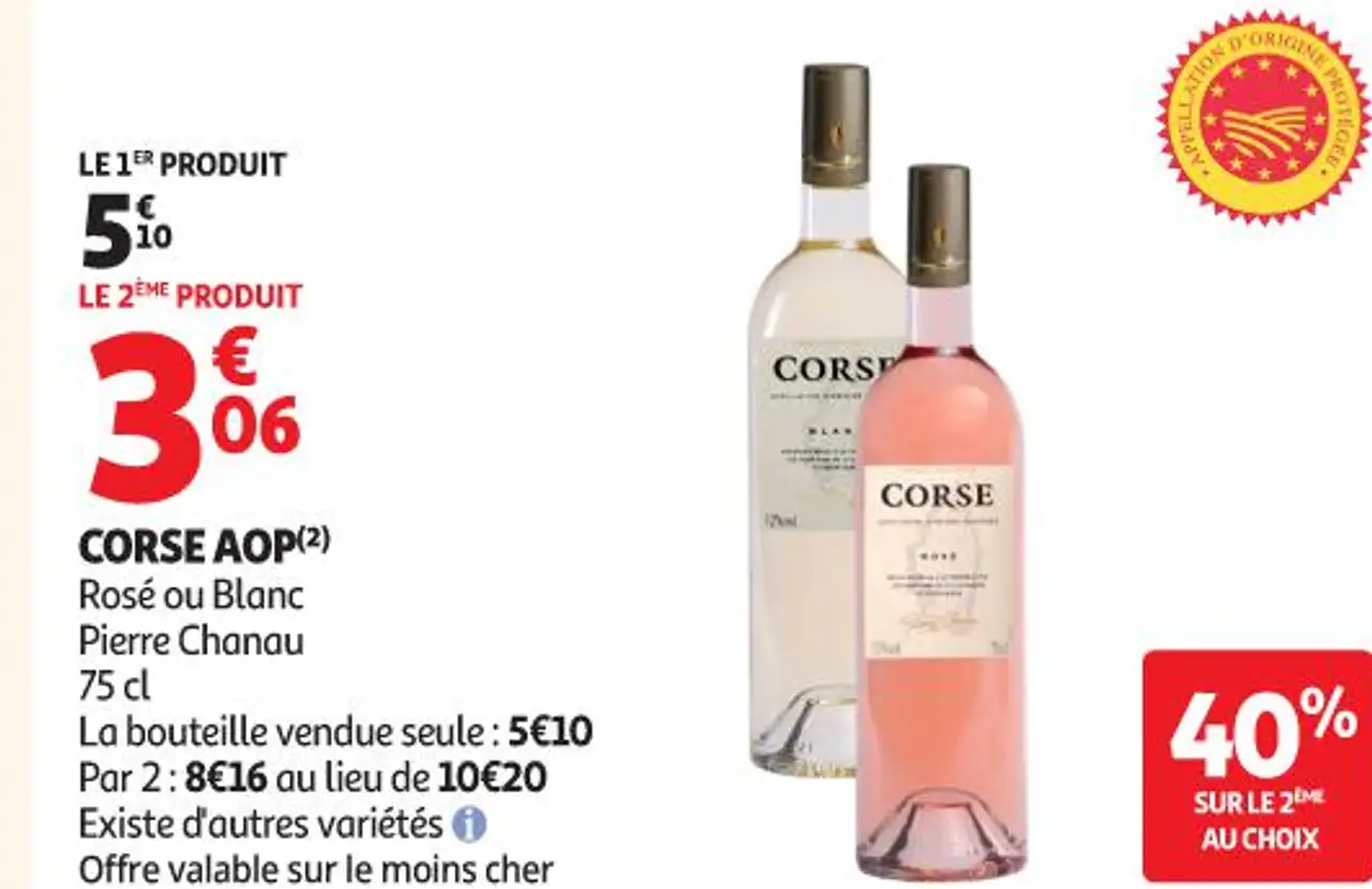 CORSE AOP(2) Rosé ou Blanc