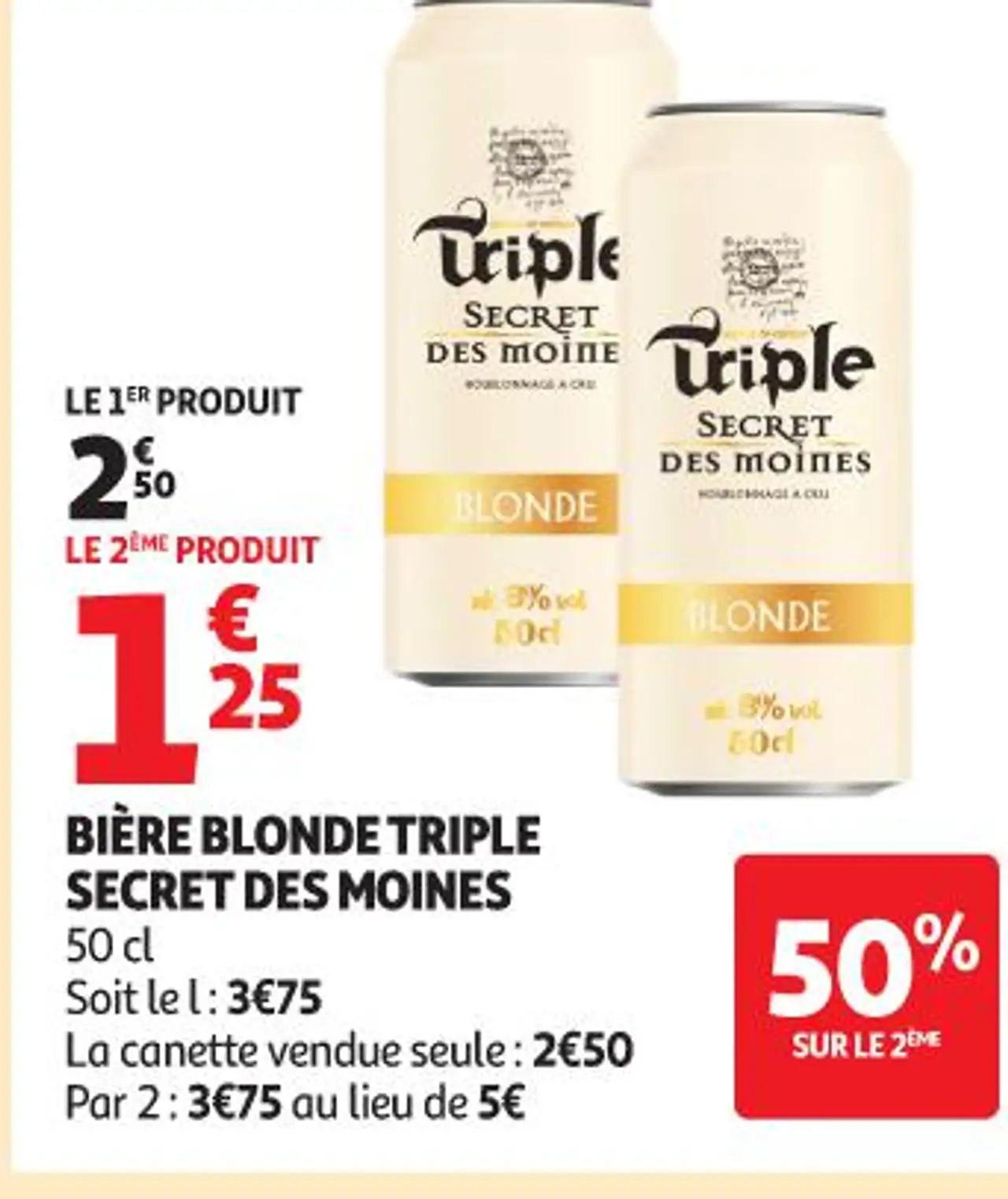 Bière blonde triple secret des moines