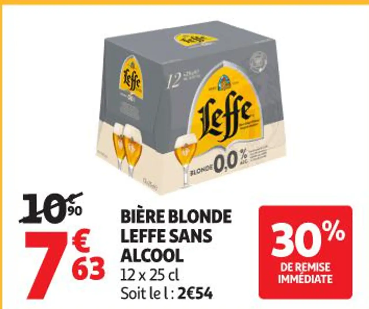 Bière blonde leffe sans alcool
