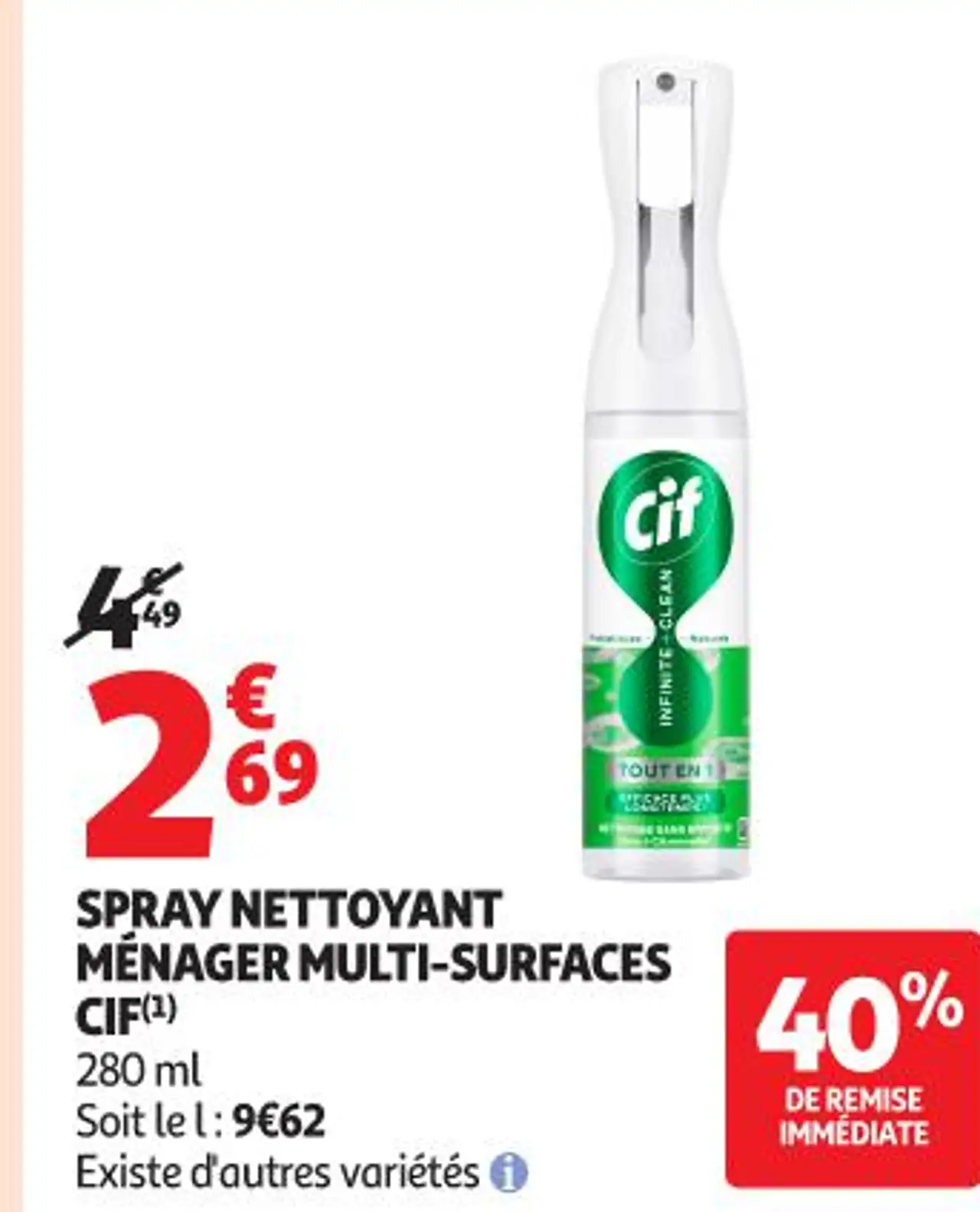 SPRAY NETTOYANT MÉNAGER MULTI-SURFACES CIF