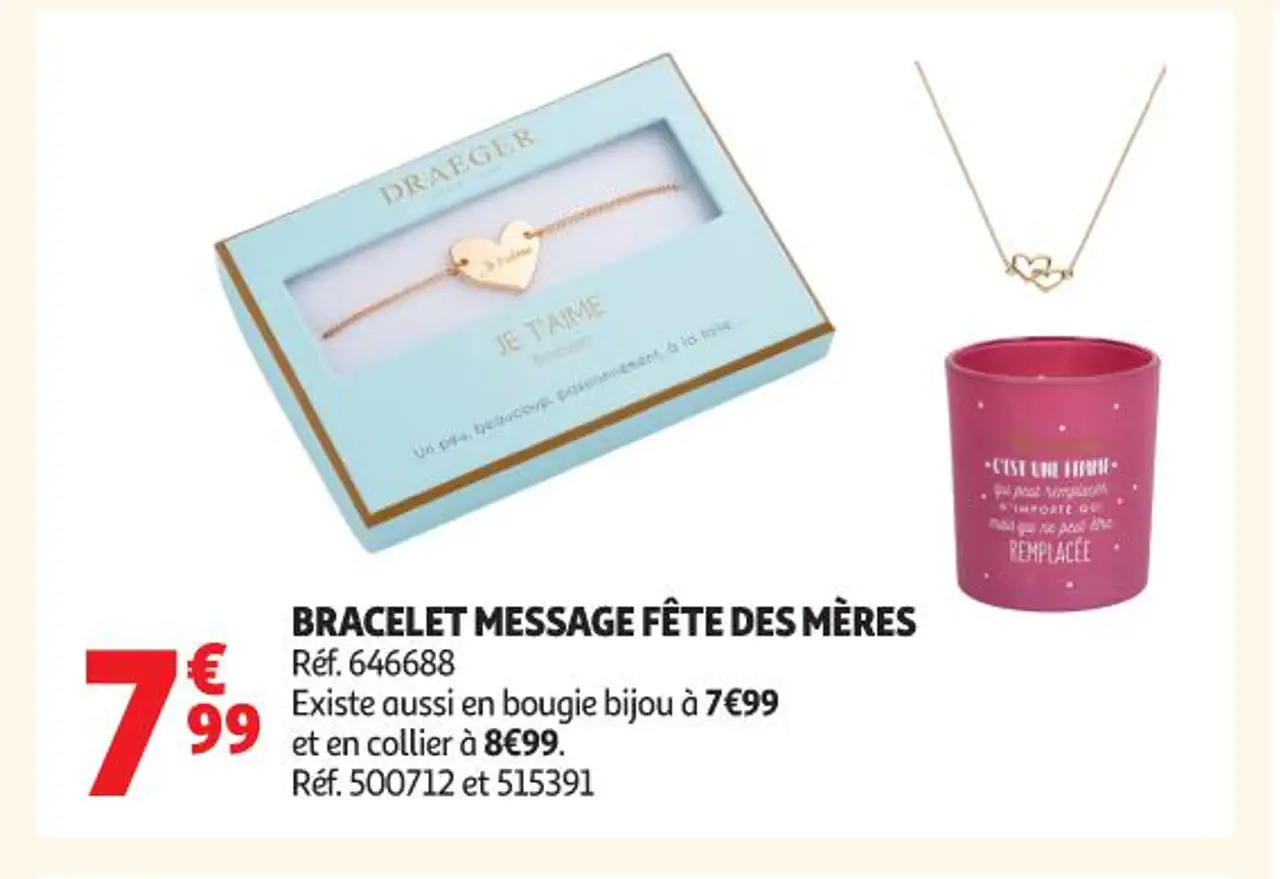 BRACELET MESSAGE FÊTE DES MÈRES