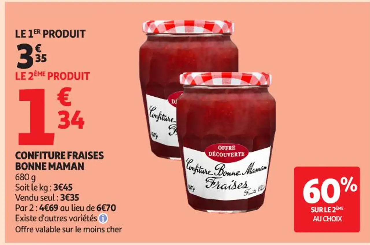 CONFITURE FRAISES BONNE MAMAN