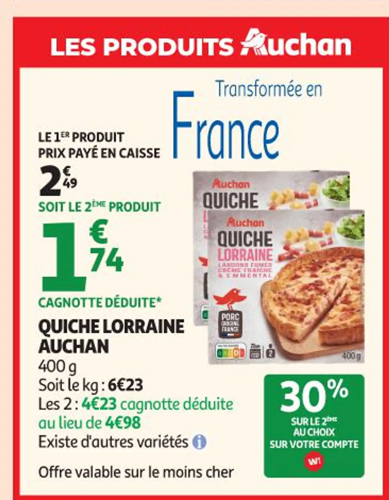 QUICHE LORRAINE AUCHAN