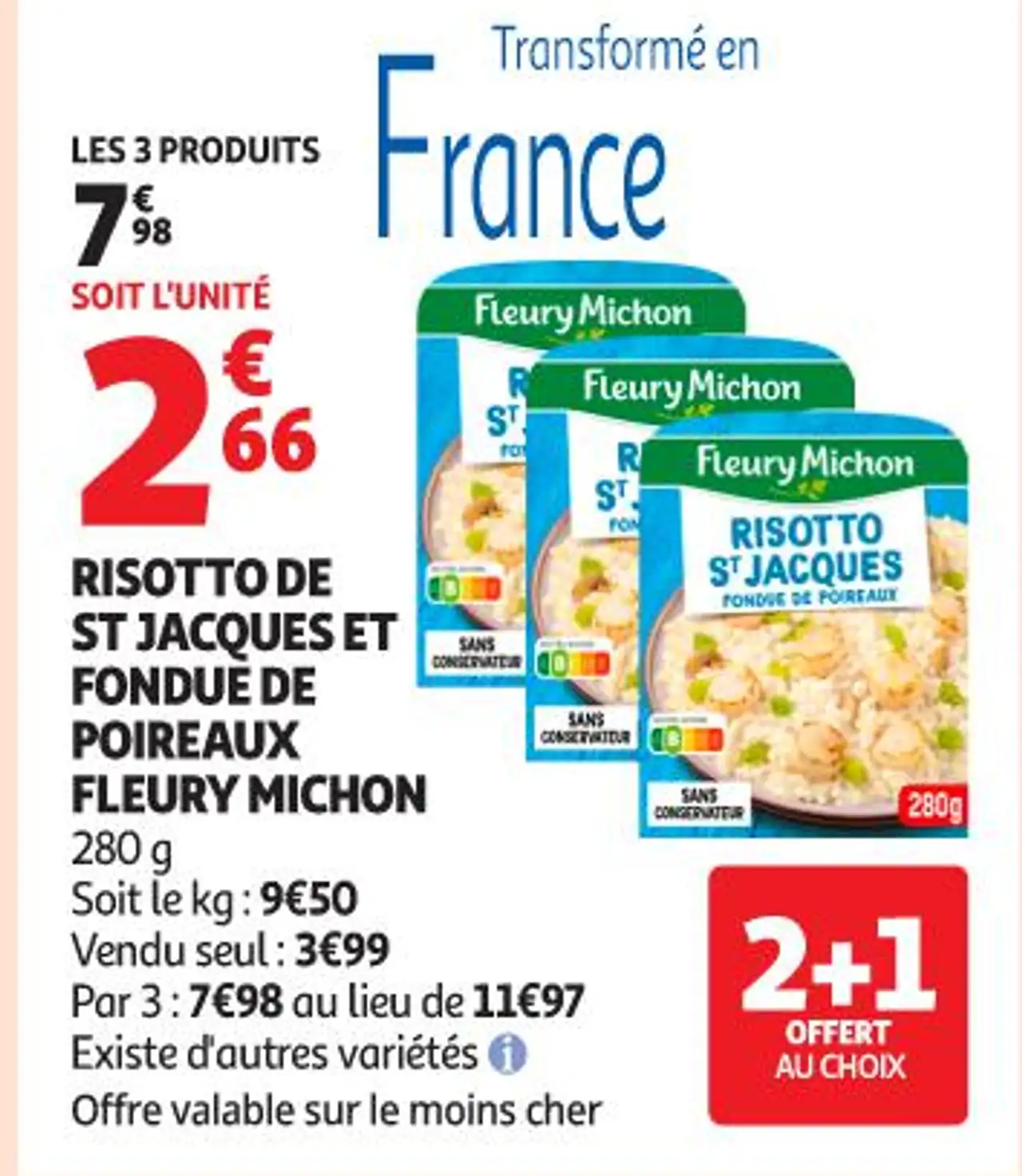RISOTTO DE ST JACQUES ET FONDUE DE POIREAUX FLEURY MICHON