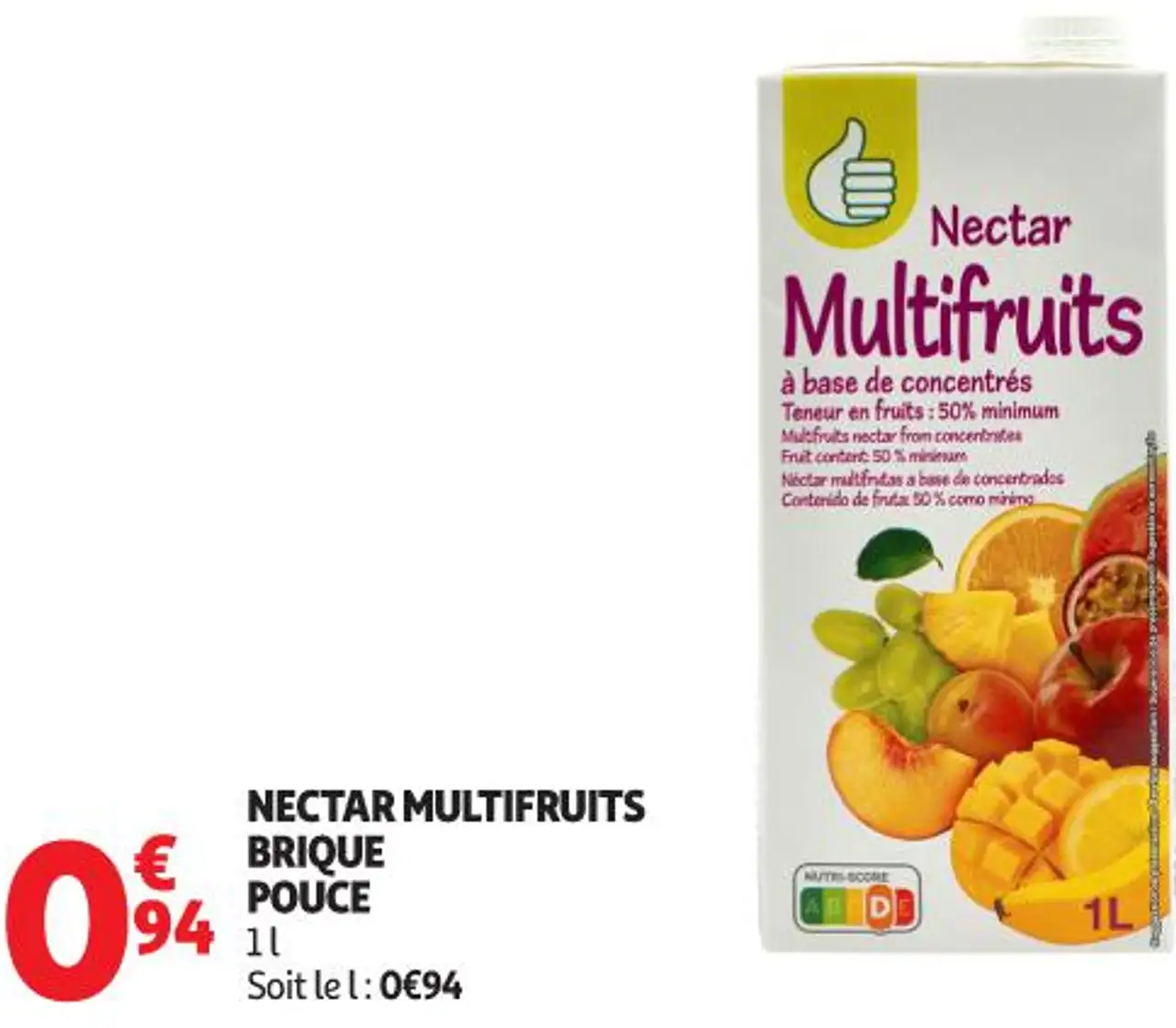 NECTAR MULTIFRUITS BRIQUE POUCE